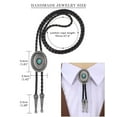 thumbnail image 6 of JASGOOD Bolo Tie for Women Men Western Ties With Pu Leather Cord Stone Pendant Necklace, 6 of 9
