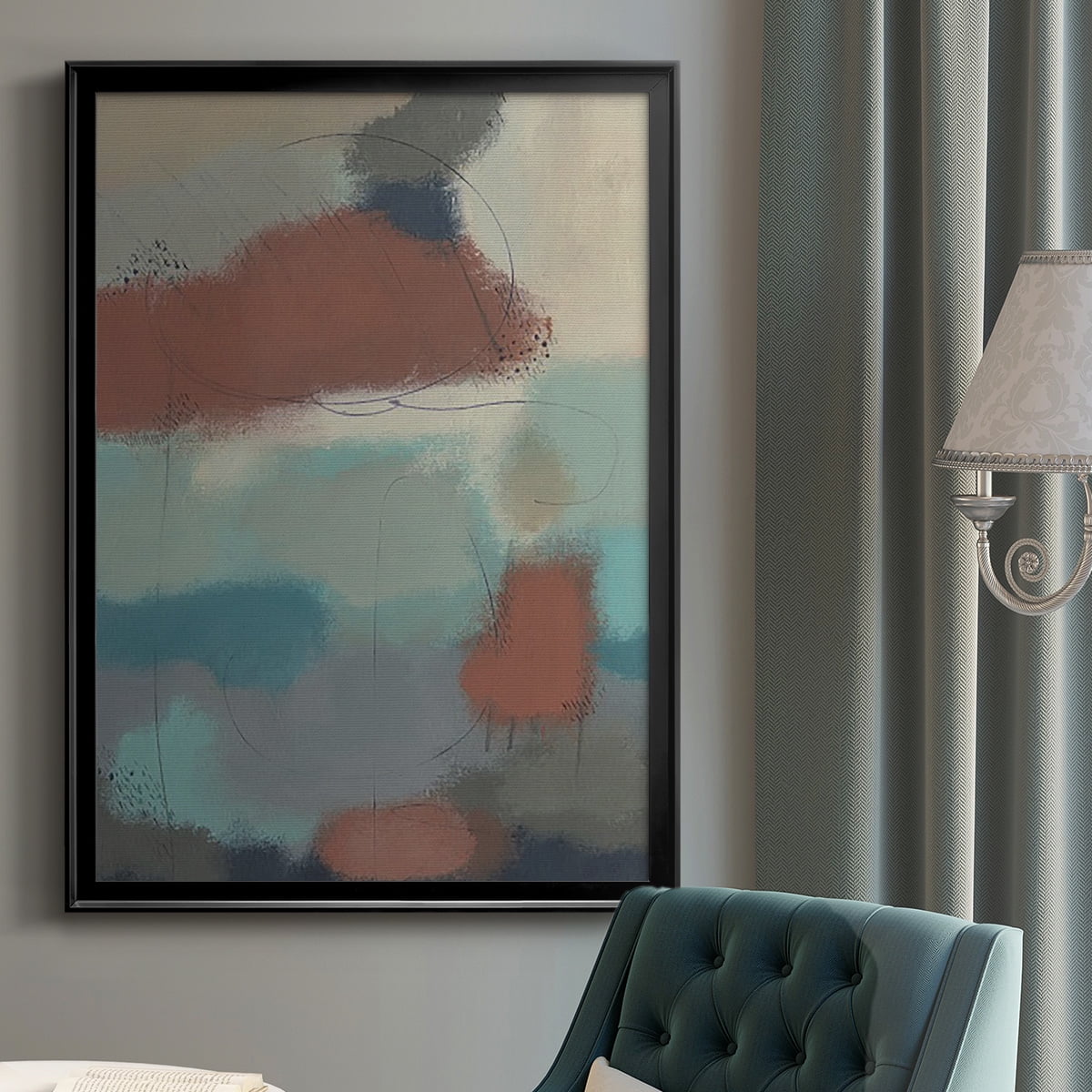 Floating By II Premium Framed Print, in Gold, Black, or Silver - Ready to Hang