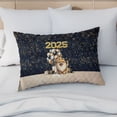 thumbnail image 4 of Happy New Year Pomeranian Welcome 2025 Balloon Firework Party Quilt Pillowcase Pom Dog Lover Gifts Throw Pillow Cover Bed Home Decor - 01014, 4 of 5