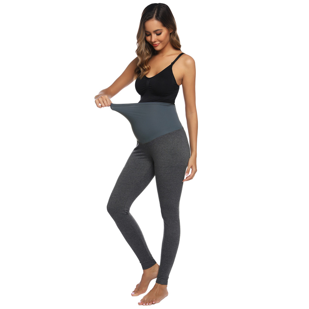 Maacie Womens Maternity Essential Stretch Full Length Secret Fit Belly Leggings