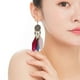 thumbnail image 1 of Pendientes de Plumas ZHAOCHENG Negras Bohemios con Cuentas 2 Piezas, 1 of 4