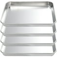 thumbnail image 1 of 4 bandejas de acero inoxidable para alimentos, platos multifunción para asar, bandejas para comida de cocina, 1 of 8