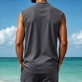 thumbnail image 6 of Mens Athletic Sports Sleeveless Tank Tops V-Neck with Pocket Workout Shirt Beach Swim Tee Fathers Gift, 6 of 8