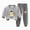 H102-Grey, variant on NOLDARES Little Girl Boys Pajamas for Toddler Clothes Set Cute Long Sleeve 2 Piece Kids Pjs Fall Winter Sleepwear(H102-Light Green)