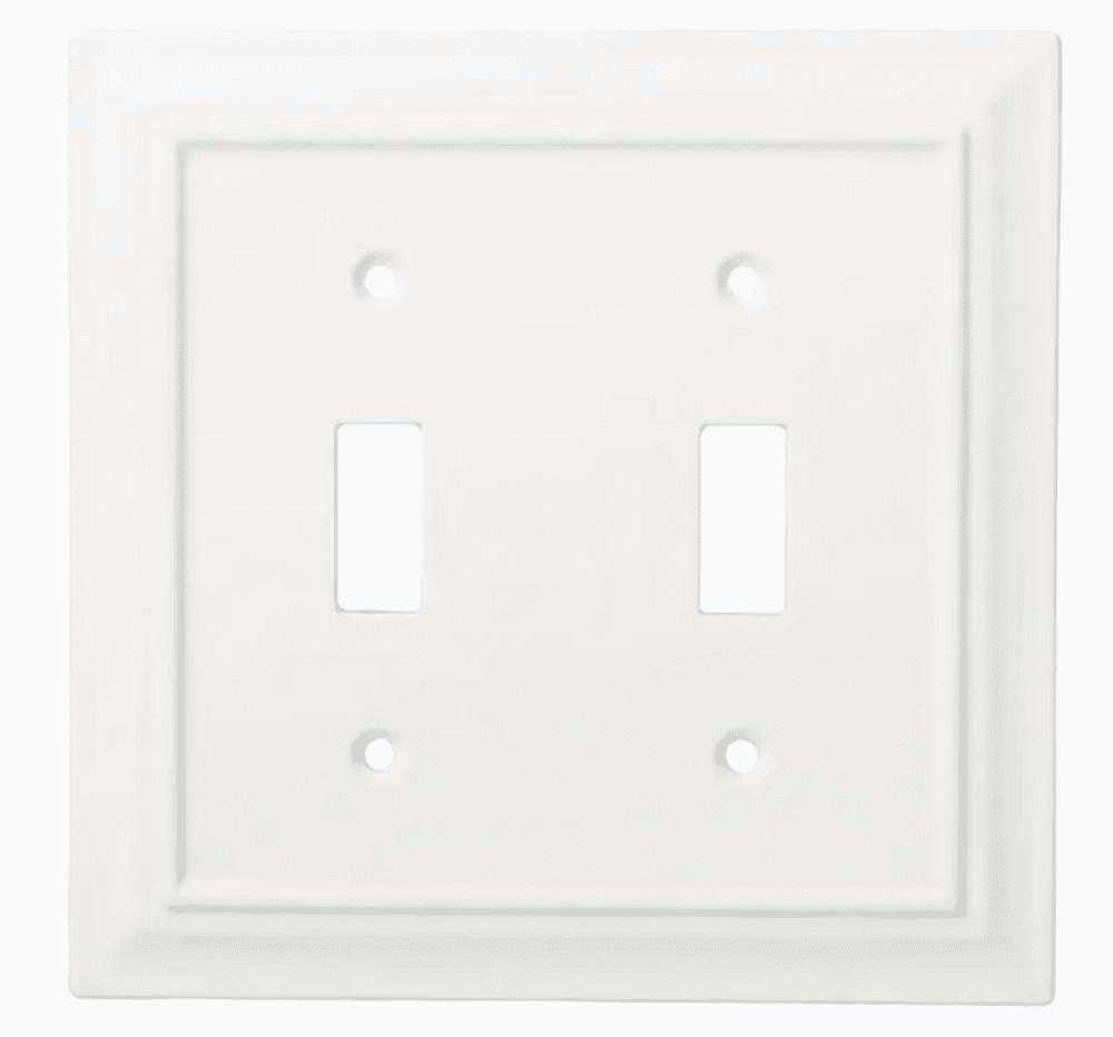 Black Gold Diamond Double Duplex Outlet Covers Wall Plate Decorative Modern Faceplate for Living Room Bedroom 