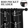 thumbnail image 4 of Skeleton Game Funny Kitchen Curtains with Valance and Tier Sets 36 Inch, 3 Pieces Halloween Ghost Rod Pocket Drapes Window Treatment Curtains for Kitchen Over Sink Dining Room Decor, 4 of 6