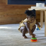 Baby Einstein Stack & Teethe Multi-Textured Easy-to-Grasp 5 -Piece Teether Toy Set، Ages 3 Months +