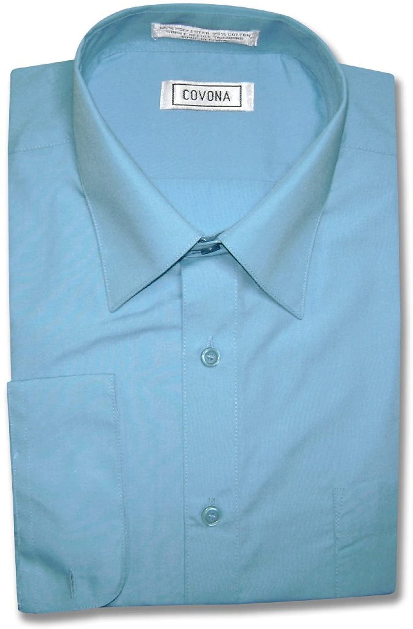 Mens PEACOCK BLUE Color Dress Shirt w 