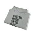 thumbnail image 4 of Bonus Dad New Step Dad Stepdad Fathers Day Hoodie, Gifts, Hooded Sweatshirt, 4 of 4