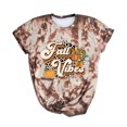 thumbnail image 1 of Blusa con estampado de teñido anudado de Acción de Gracias para mujer Pompotops hfajkhk123705, 1 of 5