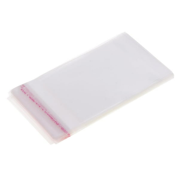 100x Bolsa transparente para violonchelo Bolsas de almacenamiento autoadhesivas Zulema Bolsas de sellado de plástico