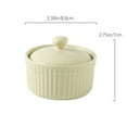 thumbnail image 3 of LOVEVER Bol à Soupe Ramen Bol Rond Ramequin Plat de Four Tasses Rôtissoire avec Couvercle Bol Polyvalent Tasse en Porcelaine Multifonction Céramique, 3 of 5