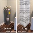 thumbnail image 6 of Sliding Closet Curtains for Bedrooms Door,Accordion Look Privacy Temporary Boho Window Drape Geometric Print Patterned Design Blackout Curtain for Doorway Girl Dorm Nursery Farmhouse Decor,Black White, 6 of 19