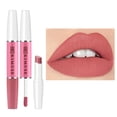 thumbnail image 1 of Brillant à Lèvres Mat 2 en 1, Gloss Longue Tenue Imperméable en Velours, Brillant à Lèvres Hautement Pigmenté, Ne Colle Pas au Verre et Ne Déteint Pas, Rouge à Lèvres Maquillage pour Femmes et Filles (Couleur:04), 1 of 7