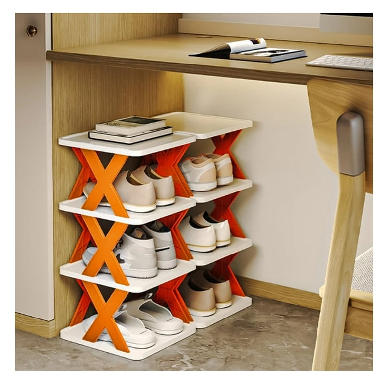 Foldable Shoe Cabinet Small Footprint Shoe Cabinet for Entryway Space  Saving X-shaped Structure Shoes Cabinet Entryway Stable Load-bearing Bamboo  Shoe