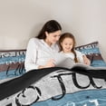 thumbnail image 5 of jejeloiu Welcome Lake House Twin Comforter Sets,Blue Brown Gray Bedding Set For Teens Kids Reversible 2-Piece, 5 of 8