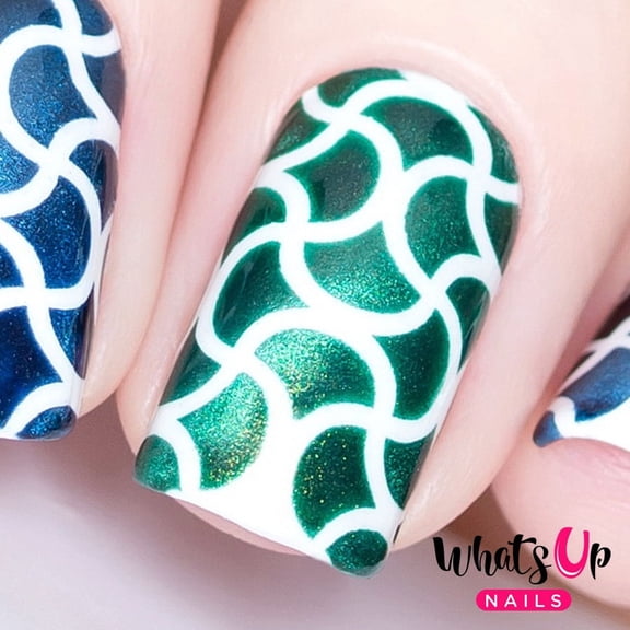 Whats Up Nails - Squiggles Vinyl Stencils Nail Art Design