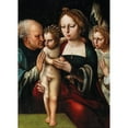 thumbnail image 2 of The Master of the Parrot 11x14 Gold Ornate Wood Frame and Double Matted Museum Art Print Titled - The Madonna and Child, with Saint Eligius and an Angel, 2 of 4