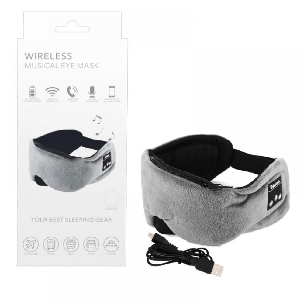 Noise Cancelling Sleeping Cover With Adjustable Strap Sleep Headphones Bluetooth 5.0 Eye Mask for Unisex