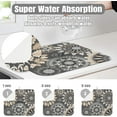 thumbnail image 2 of Dish Drying Mat for Kitchen Counter Large 16" x 18" Mandala Absorbent Microfiber Dishes Drainer Rack Mats Pad Reusable Washable, 2 of 6