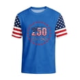 thumbnail image 2 of Fabrcox 1776-2026 Mens 250 Anniversary USA Shirt Flag Print Short Sleeve 4th of July T-Shirts for Men Commemorative Men's Patriotic T-Shirts Blue S, 2 of 5