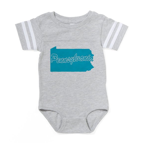 CafePress - 3 Pennsylvania - Cute Infant Baby Football Bodysuit