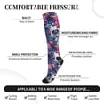 thumbnail image 3 of Lsque cool Skull colorful Pattern Sport Compression Socks for Men & Women 15-20 mmHg Knee High Nurse Pregnant Running Medical and Travel Athletic, 3 of 6