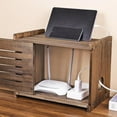 thumbnail image 4 of Router Shelf Projector Shelf Projector Stand Router Storage Box Modem Cable Router Cover Organized Power Strip Cable Management Hider Rack by Solid Wood Need Assembly SS, 4 of 6