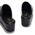 thumbnail image 4 of YDN Women Comfy Platform Round Toe Clogs Mules Slip On Wedge Mid Heel Slippers Sandals Summer Beach Dressy Shoes Size 12 Black Matte, 4 of 4