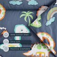 thumbnail image 6 of Toddler Nap Mat with Pillow and Blanket, 100% Cotton Fabric, for Kids Boys Girls in Daycare Kindergarten Preschool, Cute Dinosaur Cartoon on Navy, 6 of 6