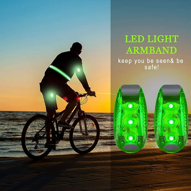 Ceinture réfléchissante LED rechargeable par USB Ceinture LED réfléchissante  et 2 pièces Clip de lumière de sécurité LED sur les feux de course  Visibilité Équipement réfléchissant pour coureurs Joggers Marcheurs  Propriétaires d'animaux