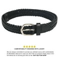 Leatherboss Braided Leather Belt Big and Tall Sizes Black Brown