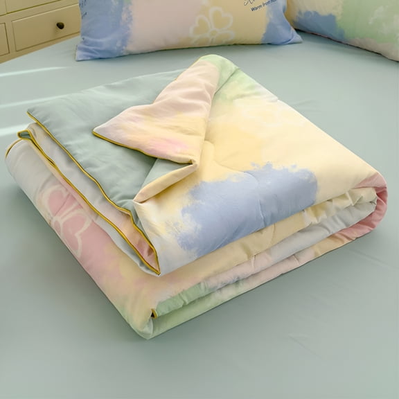 AUQ Summer Cooler Quilt,Lightweight Summer Quilt Full Queen for All Seasons,Breathable Naked Sleeping Skin-Friendly Washed Cotton Quilt,Cooler Fiber Ice Blanket,Cotton