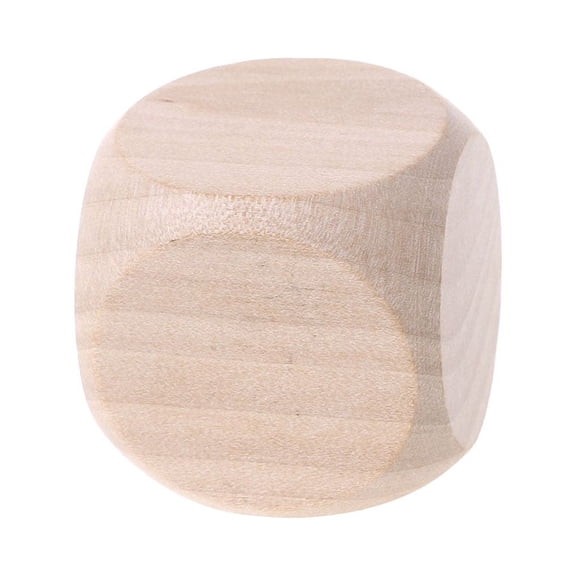 Wooden Cubes Crafts Blank Dice Six Sides Wood Square Blocks Puzzle Making Crafts