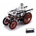thumbnail image 1 of Diecast Car w/LED Display Case - 1886 American LaFrance Silsby-Manning Steam Fire Engine, Silver  - Arko 1886 - 1/43 Scale Diecast Model Toy Car, 1 of 3