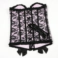 thumbnail image 3 of Grebrafan Corsets for Women Gothic Lace up Bustier Top Pink 3XL, 3 of 5