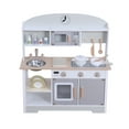 thumbnail image 3 of Happydeer Wooden Play Kitchen Set with Rich Accessories, Dollhouse Toys Kitchen Toy Mold Sturdy Construction Simulated Cooking Toy for Training Motor Skills and Enhancing Creativity, 3 of 9