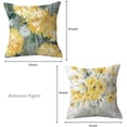 thumbnail image 2 of Watercolor Floral Leaves Abstract Plant Print Throw Pillows Modern Art Decoration Square Cushion Case Family Sofa Living Room Outdoor Decor Pillow Case 18x18 Inch Set of 2 (Yellow), 2 of 6