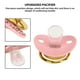 thumbnail image 4 of Baby Golden Baby Pupfier Cubierto Rhinestones Diseño Curvo Pacificador De Silicona Para La Leche Para Bebés Polvo De Alimentación, 4 of 7