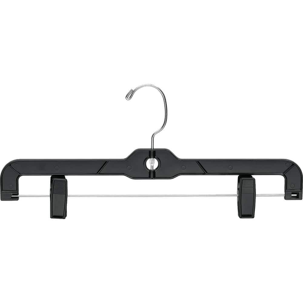 INTERNATIONAL HANGER Heavy Duty Clear Plastic Bottom Hanger for Pants, 50 Pack