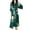 Dark Green, variant on Defitshape Women's Silk Japanese Robe Summer Floral Bathrobe Luxury Maternity Satin Sleepwear Long Kimono Robe Soft Loungewear Black One Size
