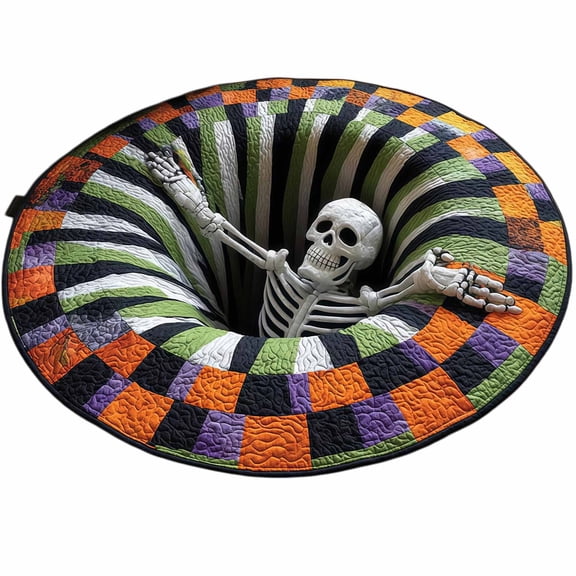 3D Rugs Optical Illusion Halloween Rug,3D Halloween Rugs,Soft and Durable Crystal Velvet Fabric, Non-Slip