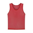 thumbnail image 4 of ZHOGXU Men's Tank Top Summer Sleeveless Round Neck Solid Color Lightweight Breathable Loose Fit Vest For Fitness And Sports,Red,L, 4 of 5