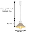 thumbnail image 3 of KAYYELAMP 3 Pcs Adjusted Cable H-Type Track Lamp White Switch Base Khaki Shade Simple Design Pendant Lighting for Kitchen Dining Room(No Bulb, Track), 3 of 7