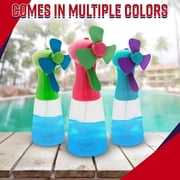 Handheld Fan With Water Spray Mister - Personal Cooling Fan Battery Operated Fan Water Bottle Sprayer - Portable Misting Fan - Use As A Desktop, Table Top Fan - Colors Will Vary At Random