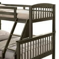 thumbnail image 2 of Bruke Twin/Full Size Bunk Bed with Ladder- Slatted Gray Solid Hardwood, 2 of 6