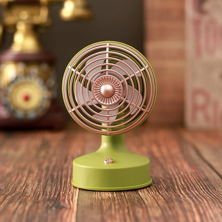 

100Fens Classic Retro Desktop Fan Usb Rechargeable Adjustable Angle Office Outdoor Camping Portable Handheld Fan