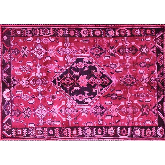 Ahgly Company Indoor Rectangle Persian Pink Traditional Area Rugs, 2' x 5'