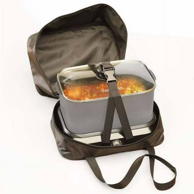West Bend Versatility Slow Cooker with Thermal Travel Tote and Non-Stick  Surface, 5 Qt. Capacity, in Red (87905R)