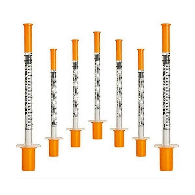 50Pcs/Pack 1ML Syringe with 30G (8Mm Long) Lab Supplies Individually Sealed Package